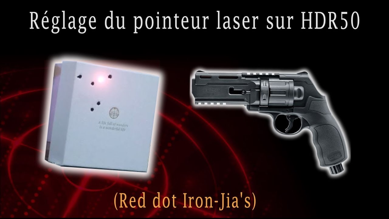 Réglage d'un pointeur laser (red dot) sur Umarex T4E HDR50