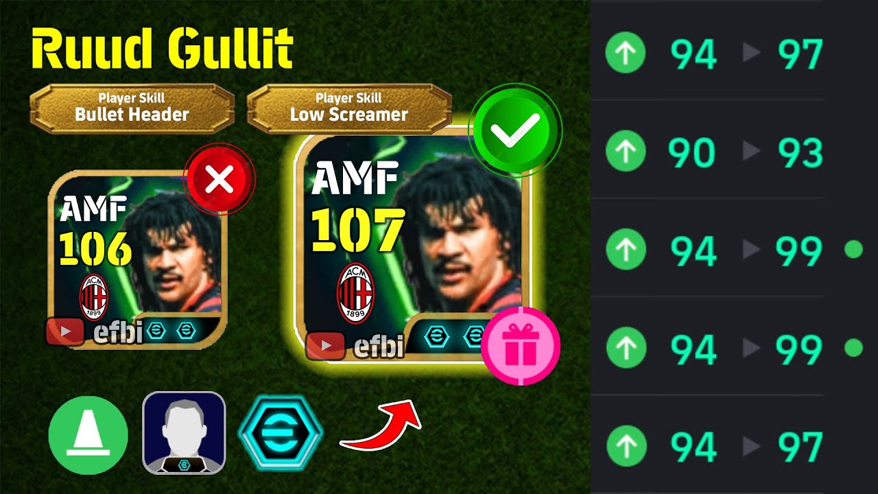 Ruud Gullit 107 BEST TRAINING with Booster, Max Level, Player Progression eFootball 2026