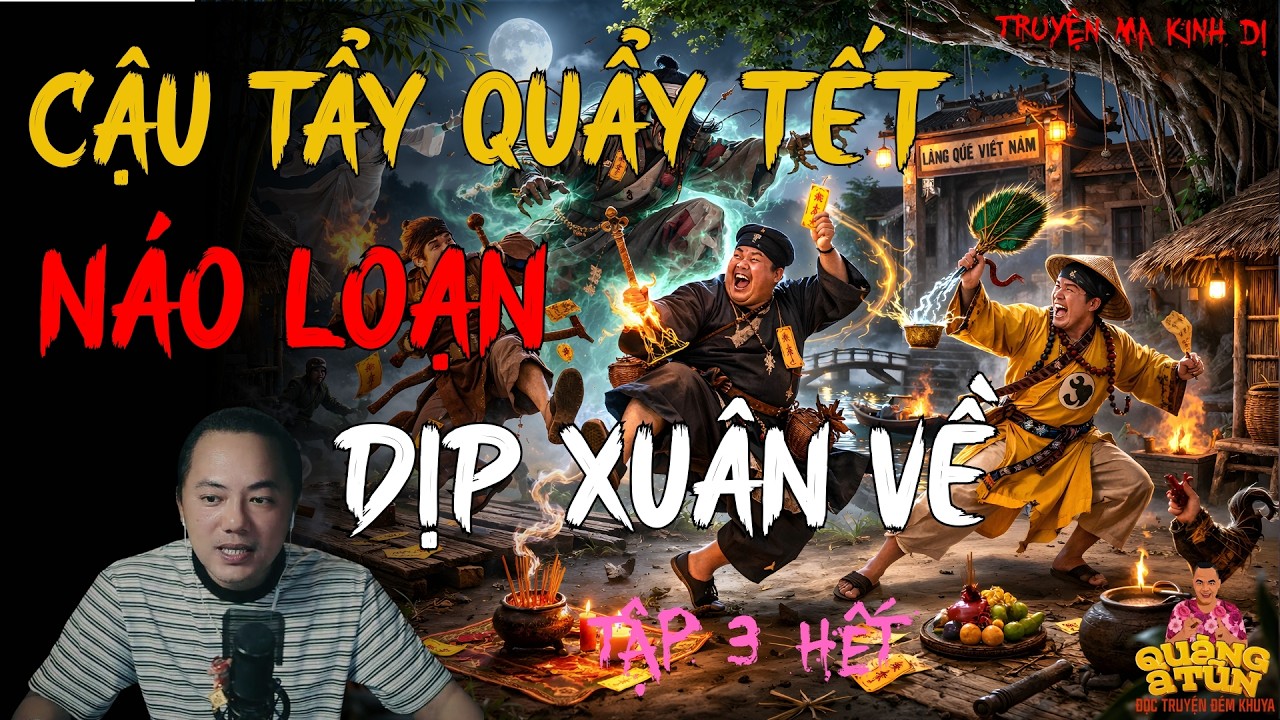 TRUYỆN MA HAY NHẤT : CẬU TẨY QUẨY TẾT-NÁO LOẠN DỊP XUÂN VỀ TẬP 3 HẾT | TRUYỆN MA CỦA QUÀNG A TŨN