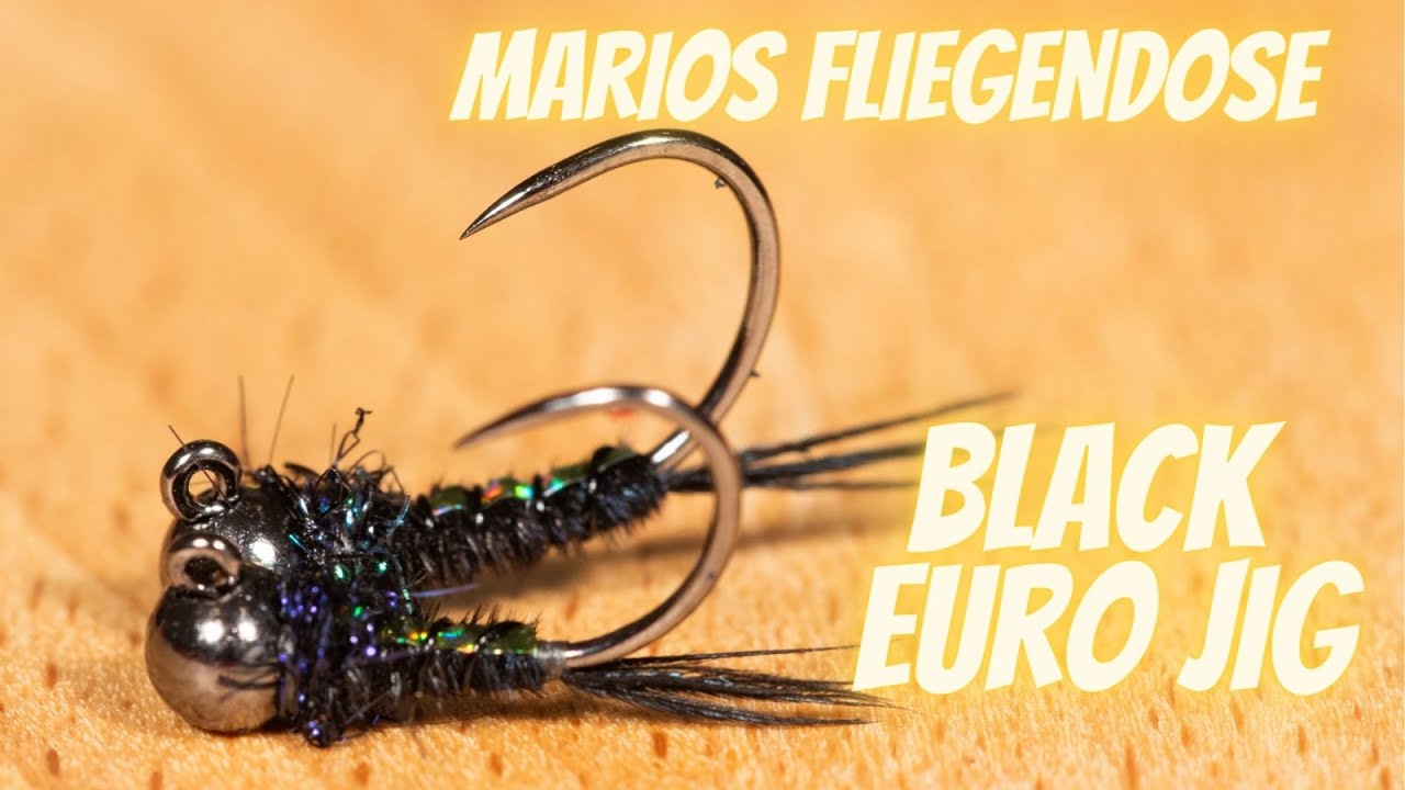 Marios Fliegendose - Black Euro Jig - Fliegenbinden
