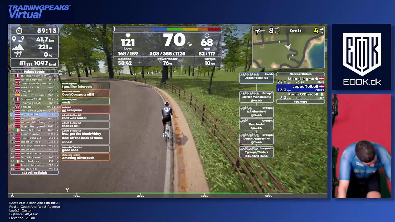 Race: eCKD Race and Fun for All Route: Coast And Roast Reverse