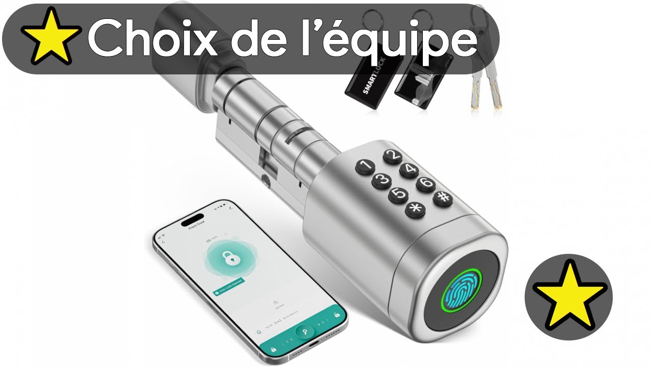 🏆 TOP 3 MEILLEUR CYLINDRE DE PORTE ELECTRONIQUE CONNECTE 2025 🔒