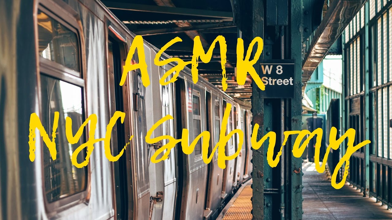 ASMR: звук шумного радиостанции NYC. 3D-звуки. Шум в поезде в Нью-Йорке.