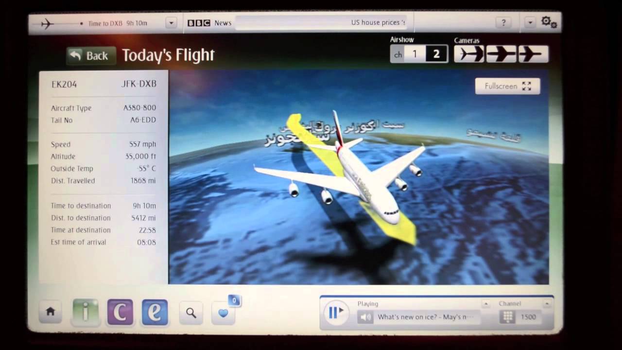 Emirates EK204 A380 Economy Class New York JFK to Dubai (A6-EDD)