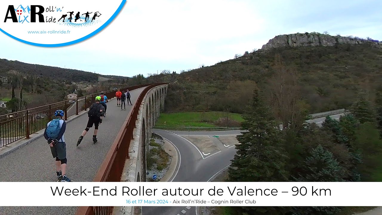 Week-end roller autour de Valence - 90 km - 16 et 17 Mars 2024