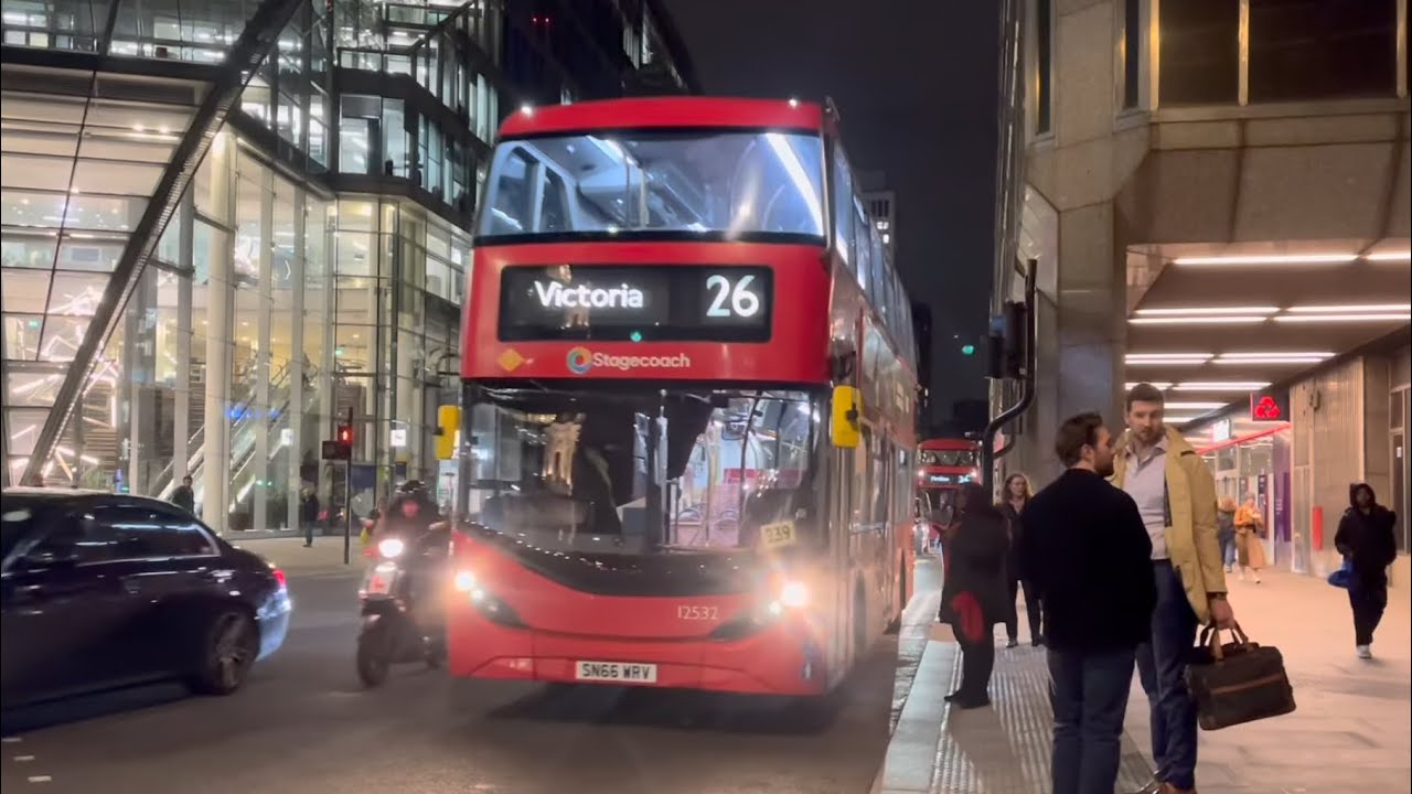 FRV. London Bus Route 26: Hackney Wick - Victoria 12531 (SN66WRU) E400HCity