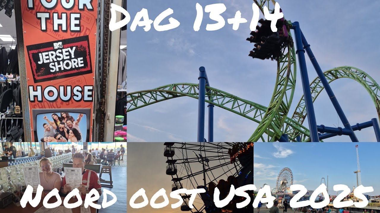Noord oost USA juli 2025 dag 13+14, Wassen, shoppen, reisdag naar  Casino pier en Atlantic city!
