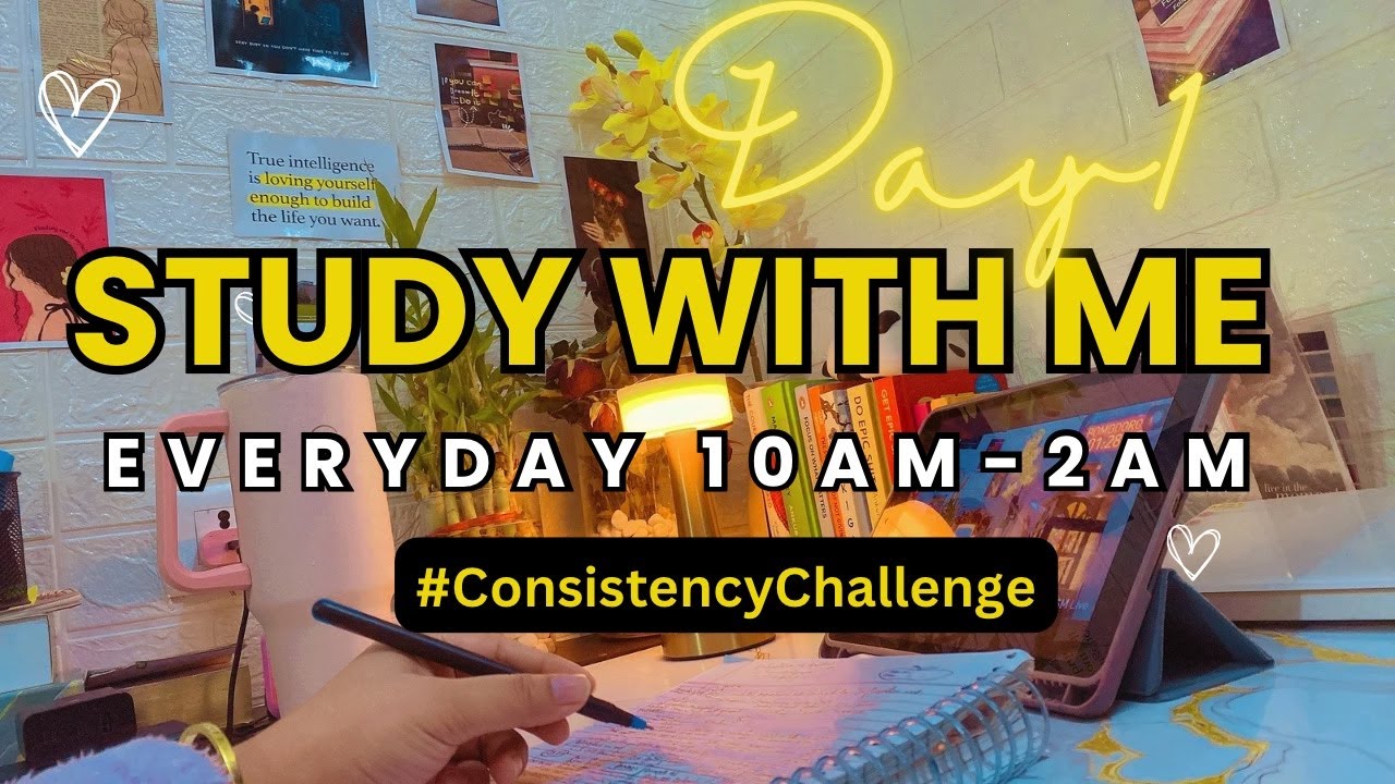 Day 1 | Consistency Series Begins | studywithme LIVE (10AM–2AM) | 14+ Hours Focus