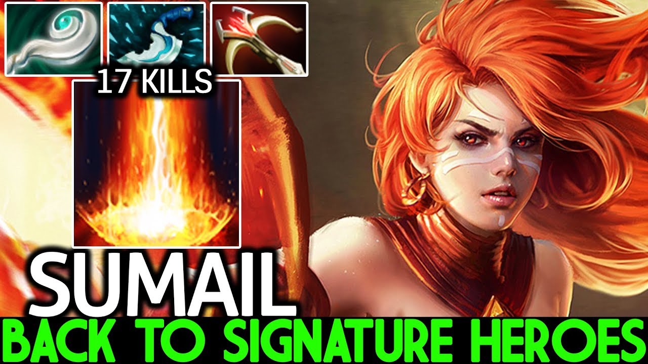 SUMAIL [Lina] Back to Signature Heroes Mid Beautiful Plays 7.25 Dota 2