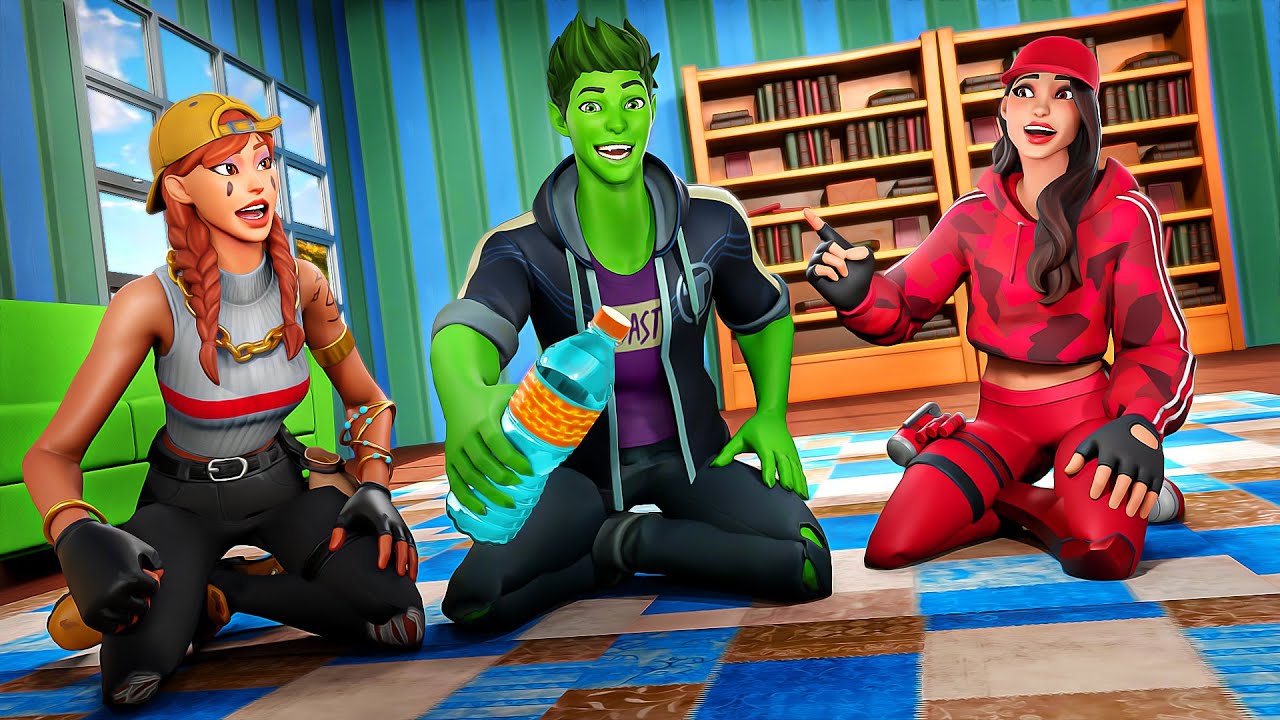 FLASCHENDREHEN EXTREM auf KLASSENFAHRT! 🥵🍾 (mit WEDNESDAY und MARVEL HELDEN) (ein Fortnite Kurzfilm)