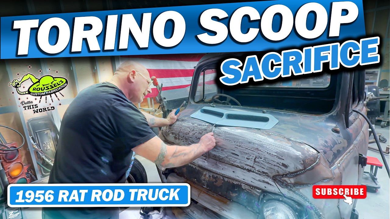 Ian Roussel Turns a ’71 Ford Torino Hood Scoop Into a Rat Rod Cowl Vent | Little Jewel