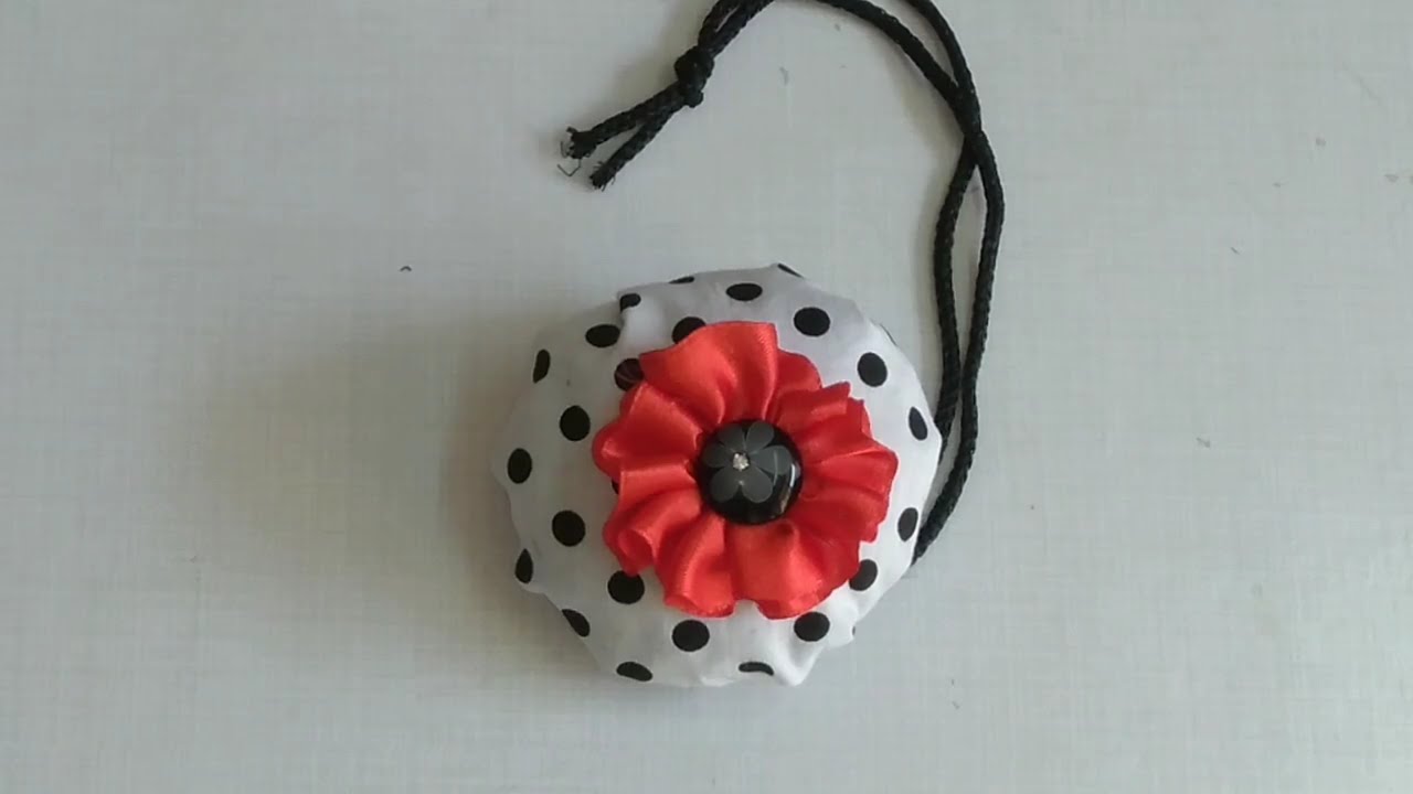 DIY Flower Foldable Shopping Bag, Grocery Bag Make at home