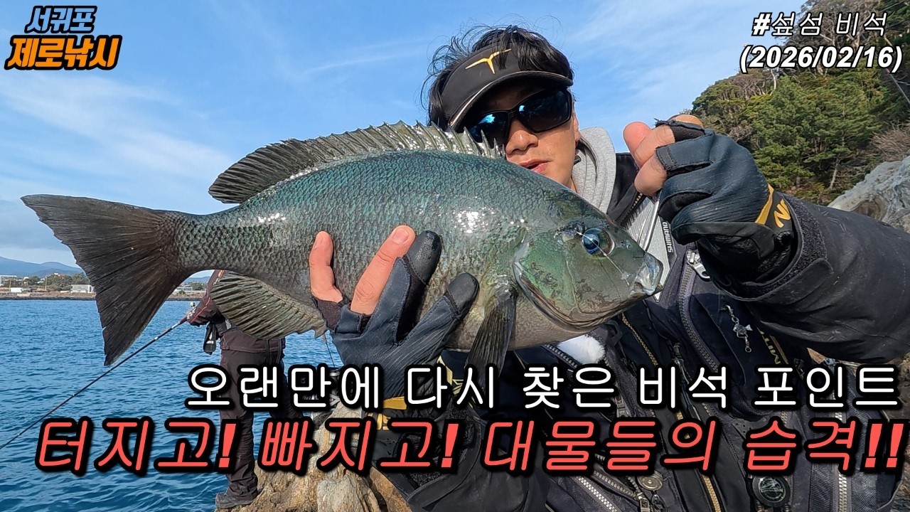 오랜만에 찾은 섶섬 비석 포인트. 과연 대물 벵에돔이 나와줄까?