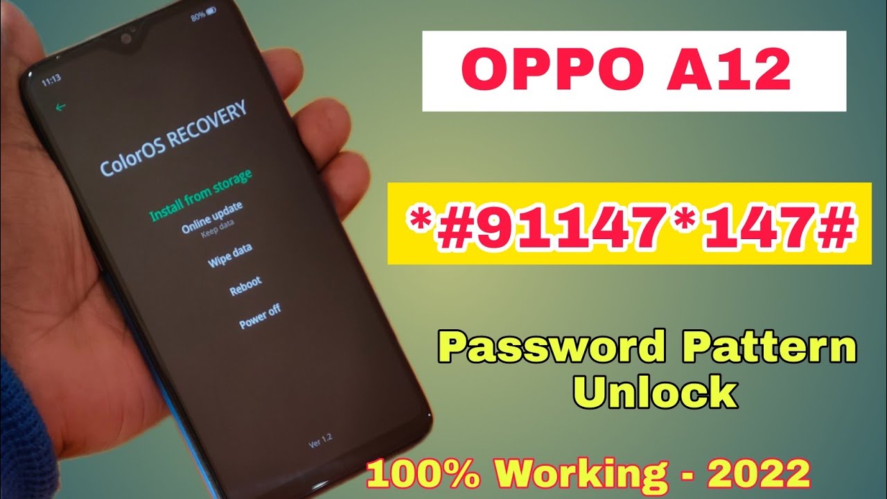 Oppo A12 Hard Reset Without Password | Oppo A12 Lock Screen Password Unlock | 100% Ok 2022