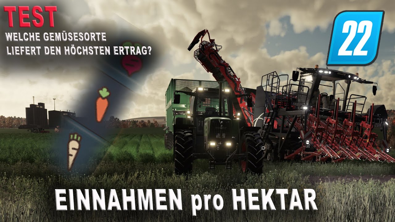LS22 Test - Welches der neuen Gemüse bringt die höchsten Einnahmen pro ha?