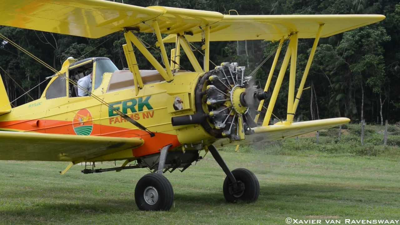 Ag Cat flying in Saramacca