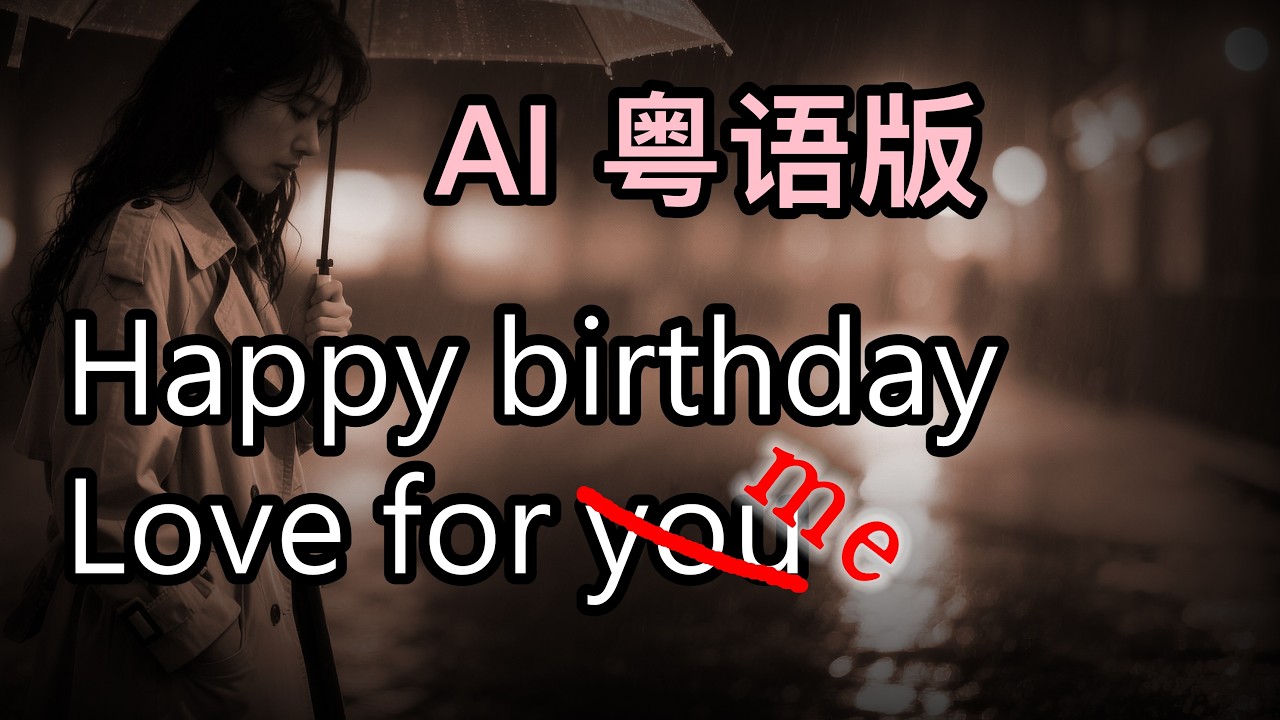 极品粤语AI金曲！《Happy birthday, Love for me》【经典名曲AI改编7】