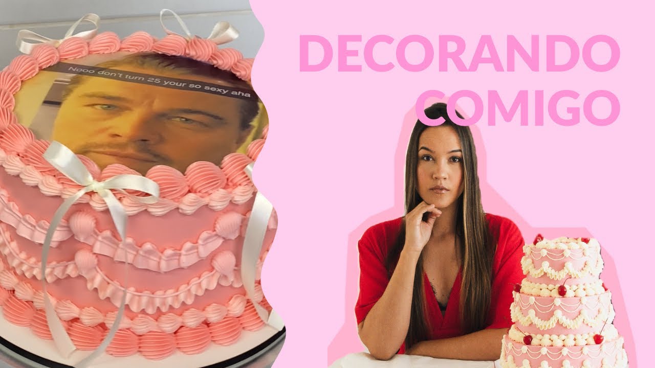Relaxe Decorando comigo - Bolo vintage do Leonardo Dicaprio | ASMR 