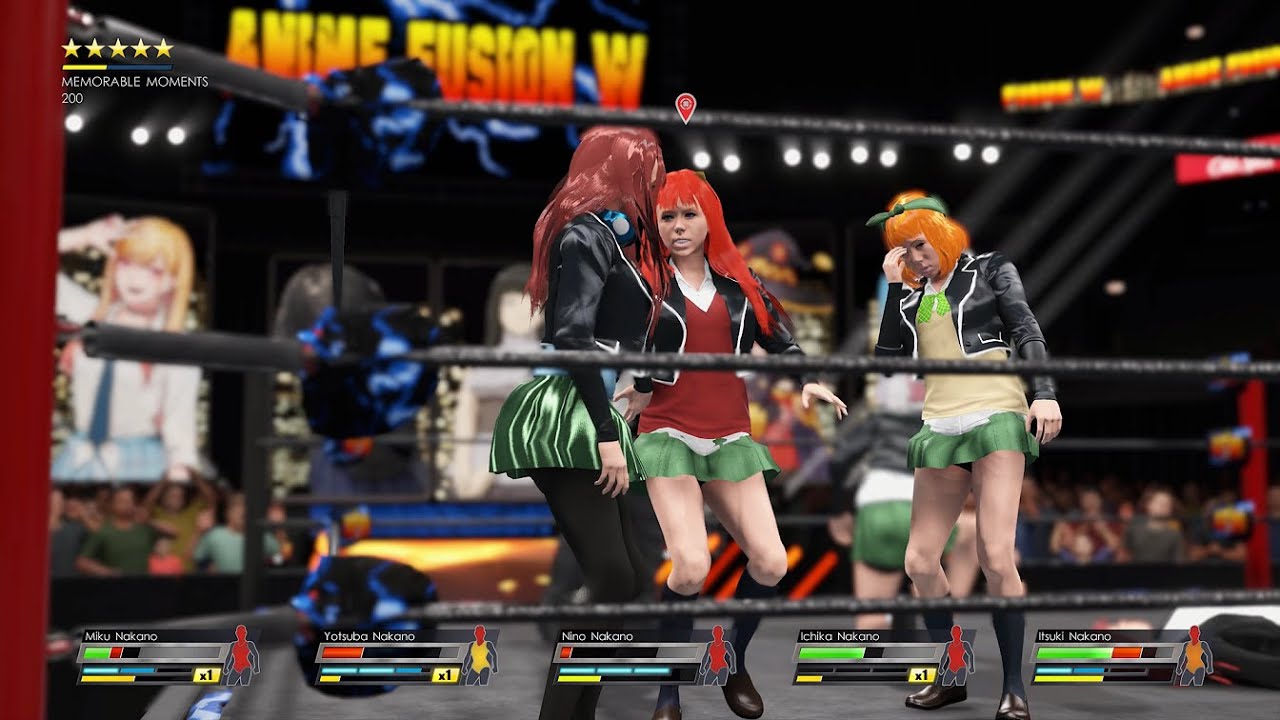 Miku Nakano VS Yotsuba Nakano VS Nino Nakano VS Ichika Nanak VS Itsuki Nakai | WWE 2K22 | ANIME