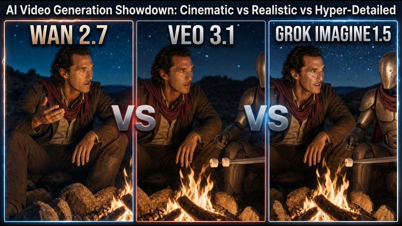 AI Video Model Comparison: WAN 2.7, Veo 3.1 & Grok Imagine 1.5