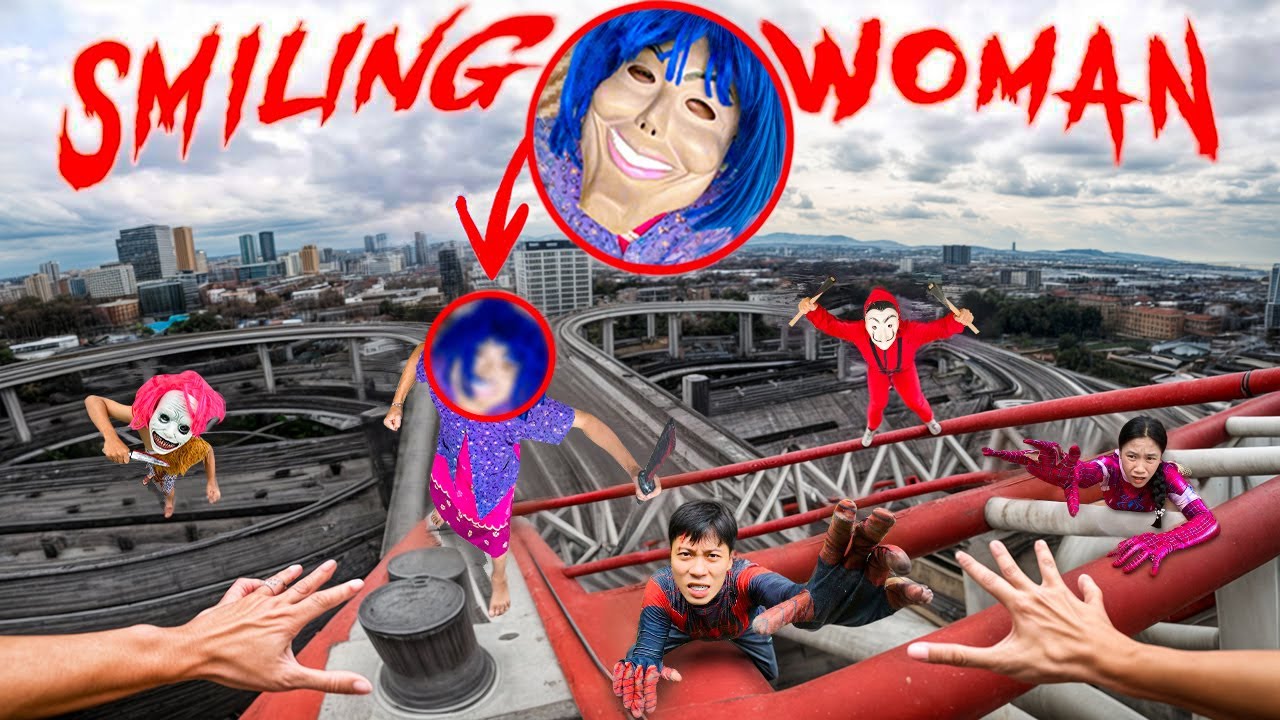 PARKOUR POV Vs SMILING WOMAN ESCAPE IN REAL LIFE HORROR #9 (Horror Story Short) | Spiderman Horror