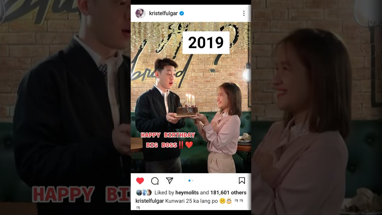 Happy birthday Big Boss ❤️🥳 Yearly Greatings from @Kristel Fulgar since they met😊❤️aww sweet ❤️  #