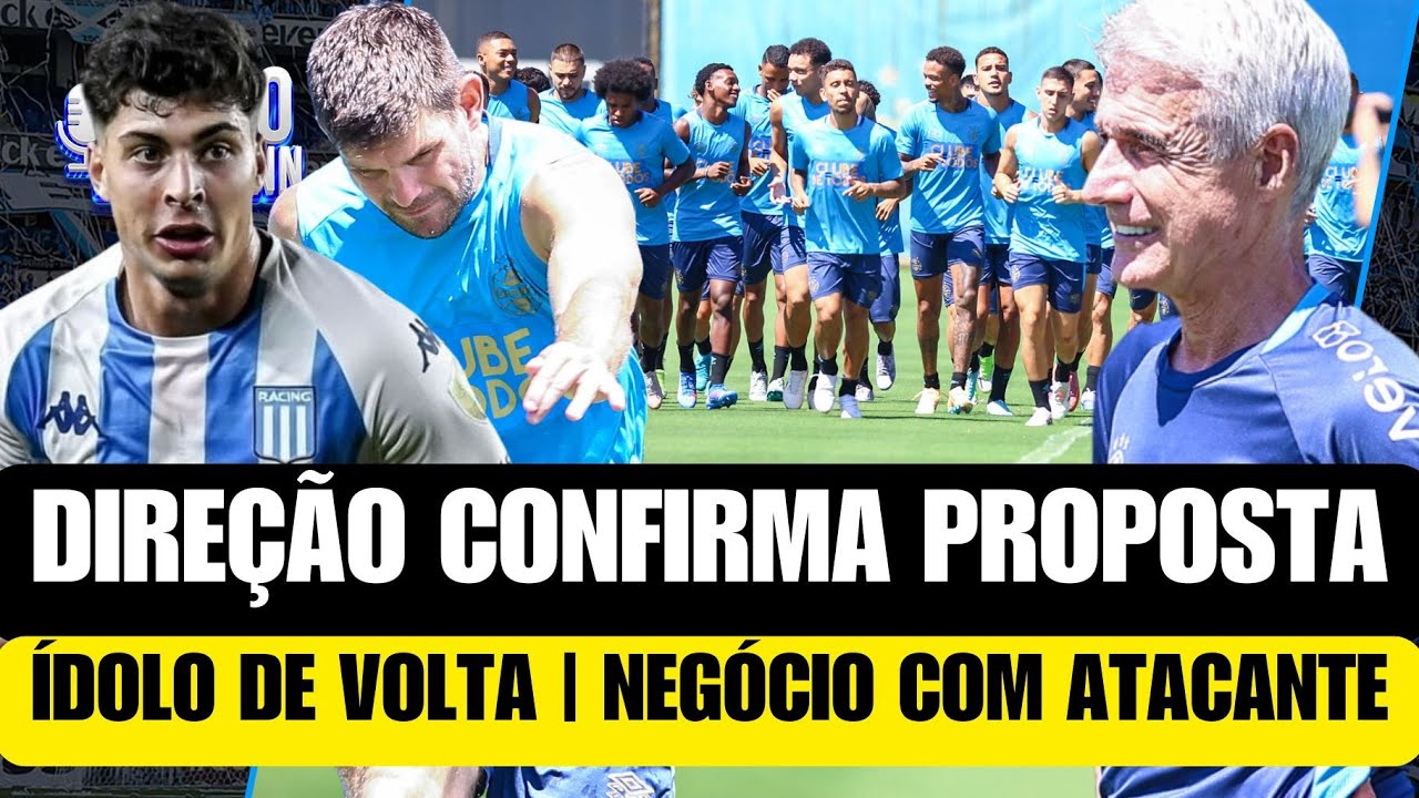 DIREÇÃO CONFIRMA NEGOCIAÇÕES | RETORNO DE ÍDOLO ESTÁ PRÓXIMO | GRÊMIO NEGOCIA COMPRA DE ATACANTE