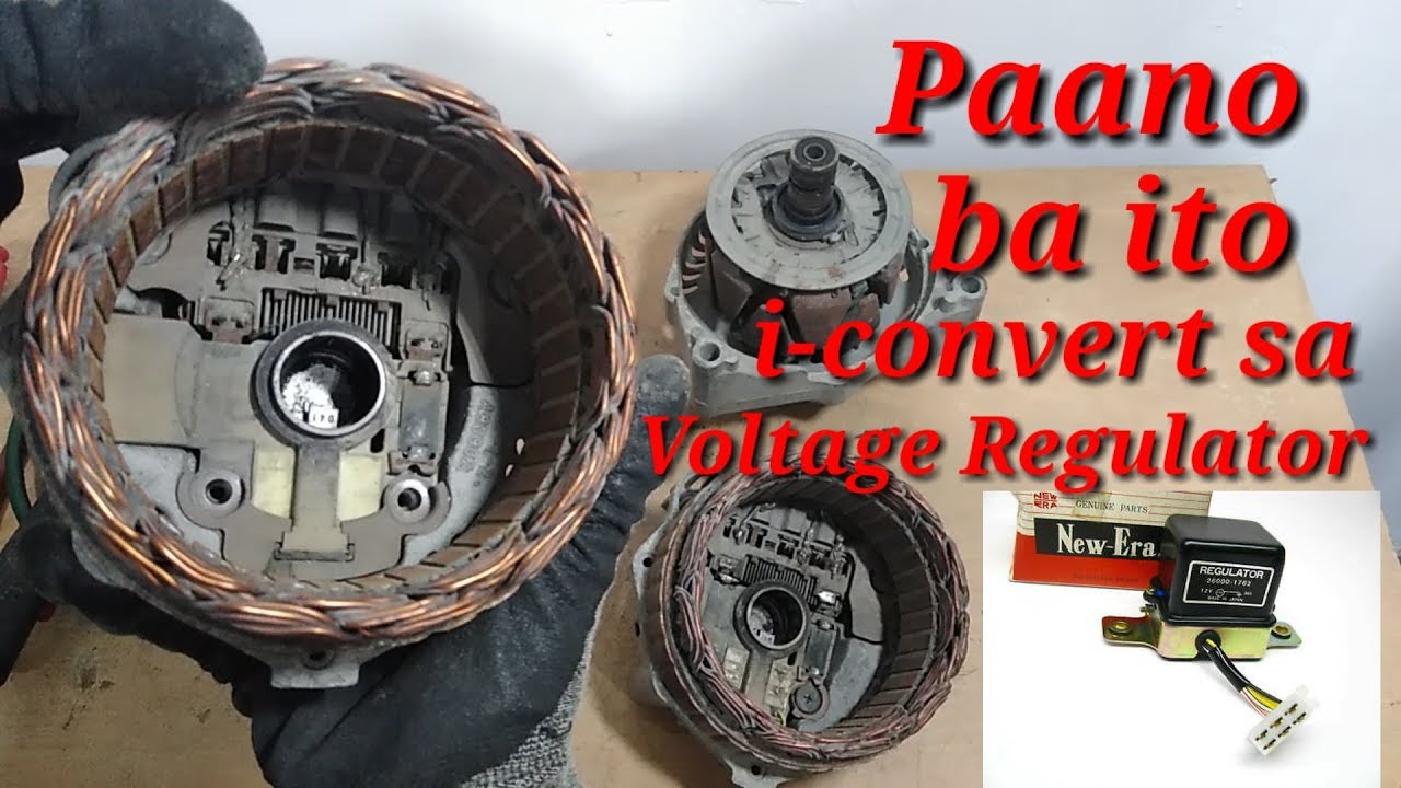 Paano ba mag convert ng Alternator IC Regulator to AVR Voltage Regulator with diagram