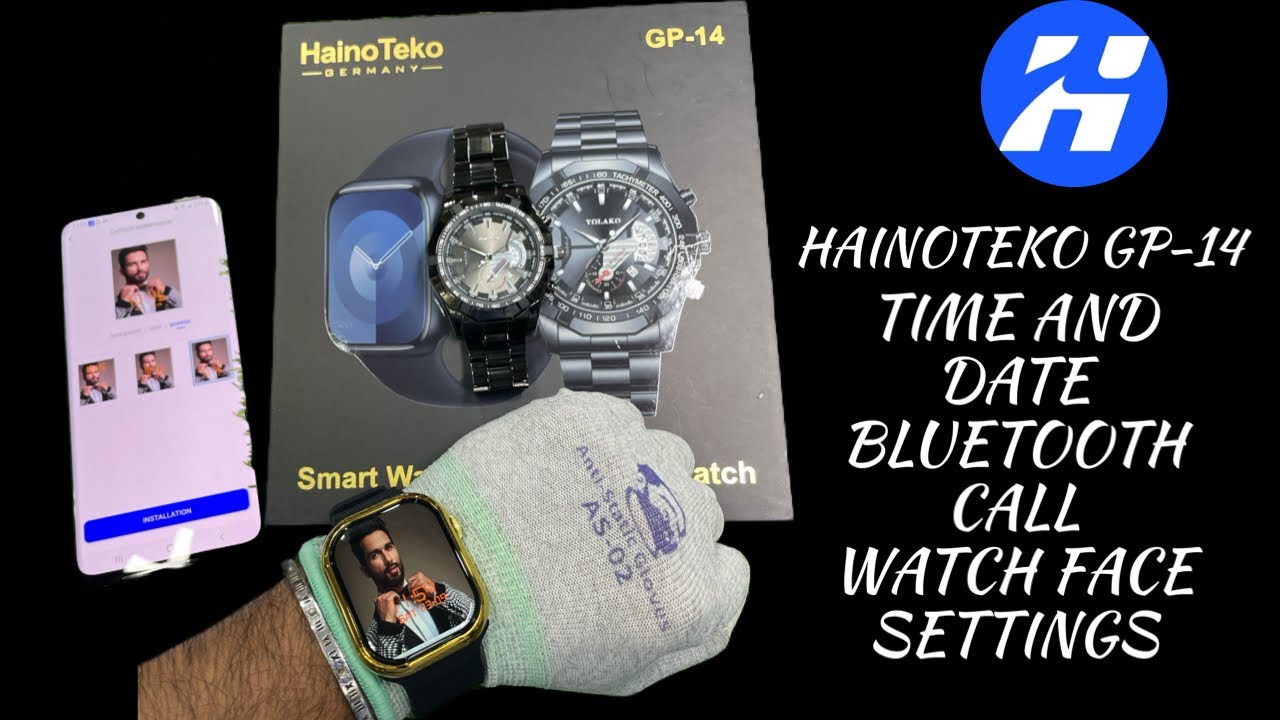 Haino teko GP14 Smartwatch time and date setting | haino teko hainofit application settings | haino