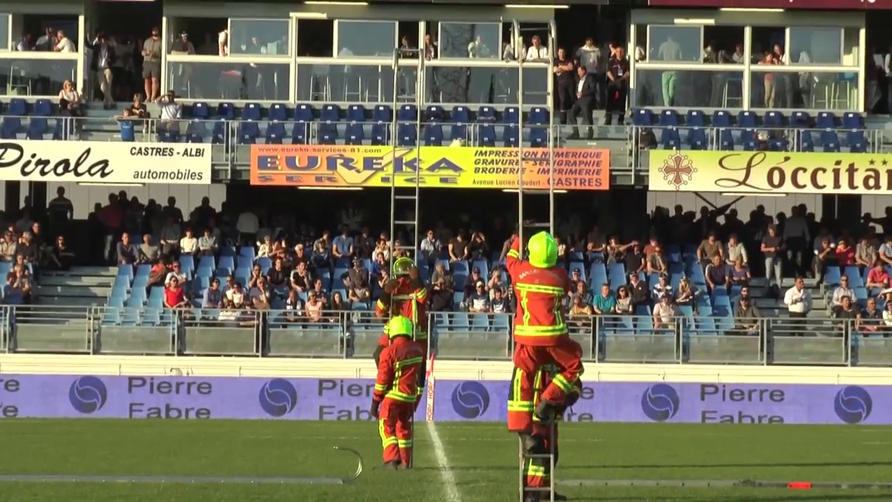 Les sapeurs-pompiers du Tarn au match CO-LOU