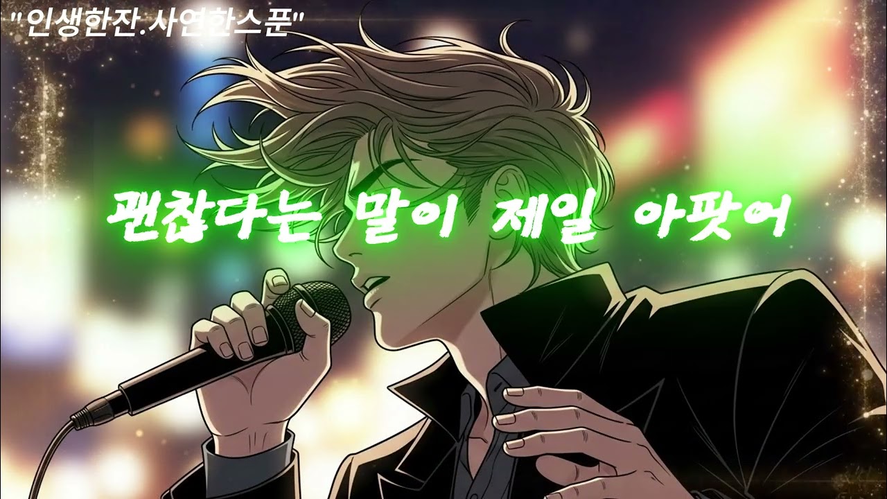 괜찮다는 말이 제일 아팟어 [인생한잔,사연한스푼] 이 채널은 인생을 몇 잔 쯤 마신 사람들의 조용한 마음을 노래합니다.누구에게도 다 하지 못한 이야기가 있습니다.