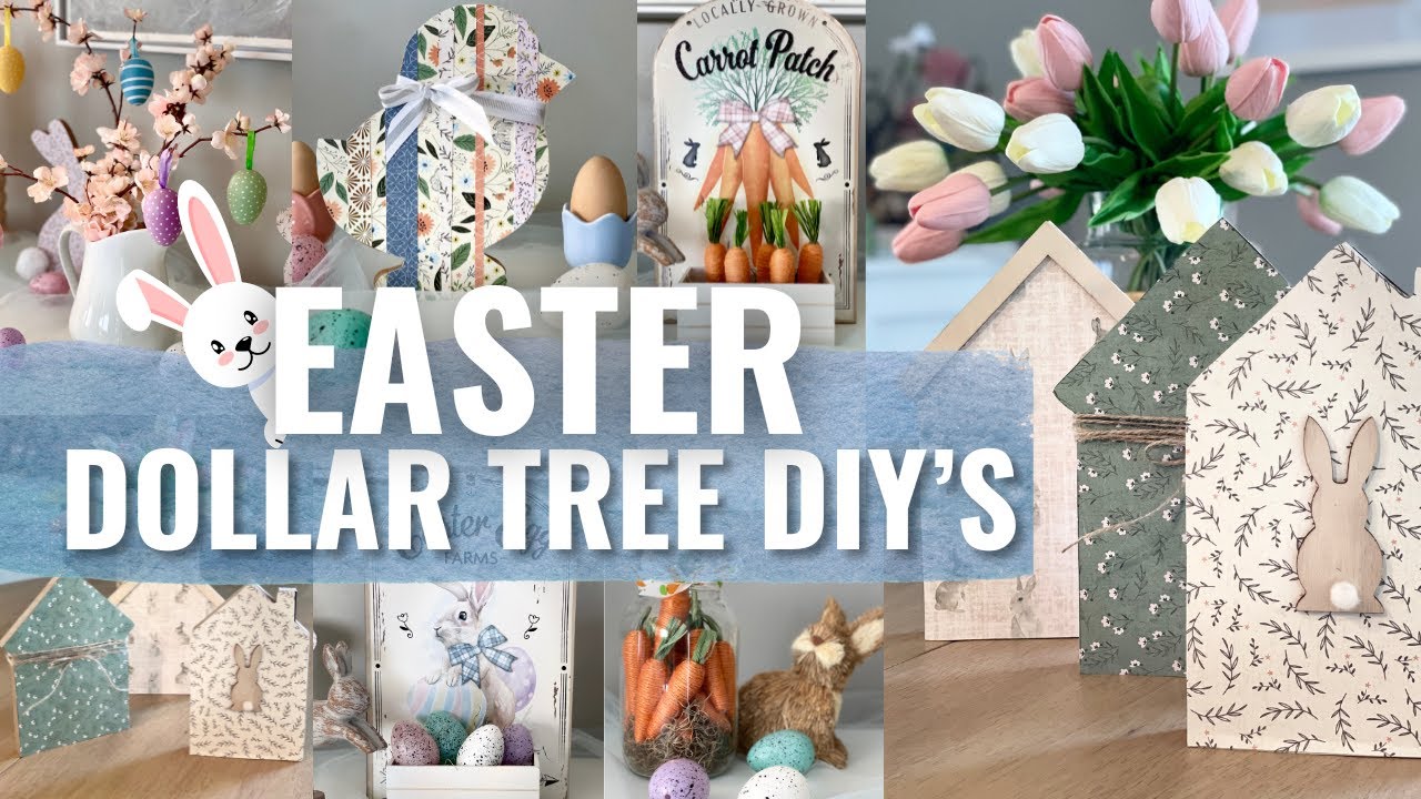 DOLLAR TREE Easter DIY 2024 | Easy High End Easter Dollar Tree DIY | Easter and Spring Decor 🌷