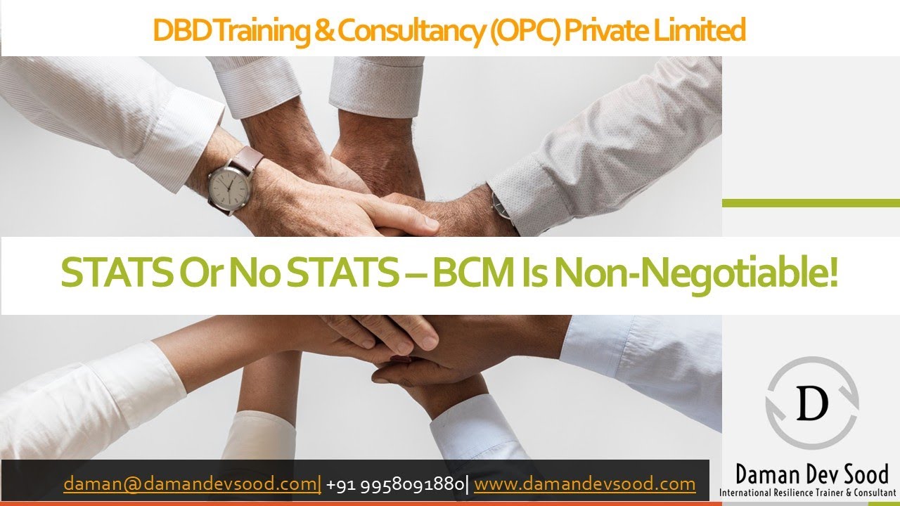 My Top Tips - Stats or No Stats — Business Continuity Is Non Negotiable