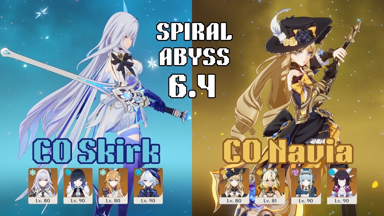Spiral Abyss 6.4 | C0 Skirk & C0 Navia | Genshin Impact