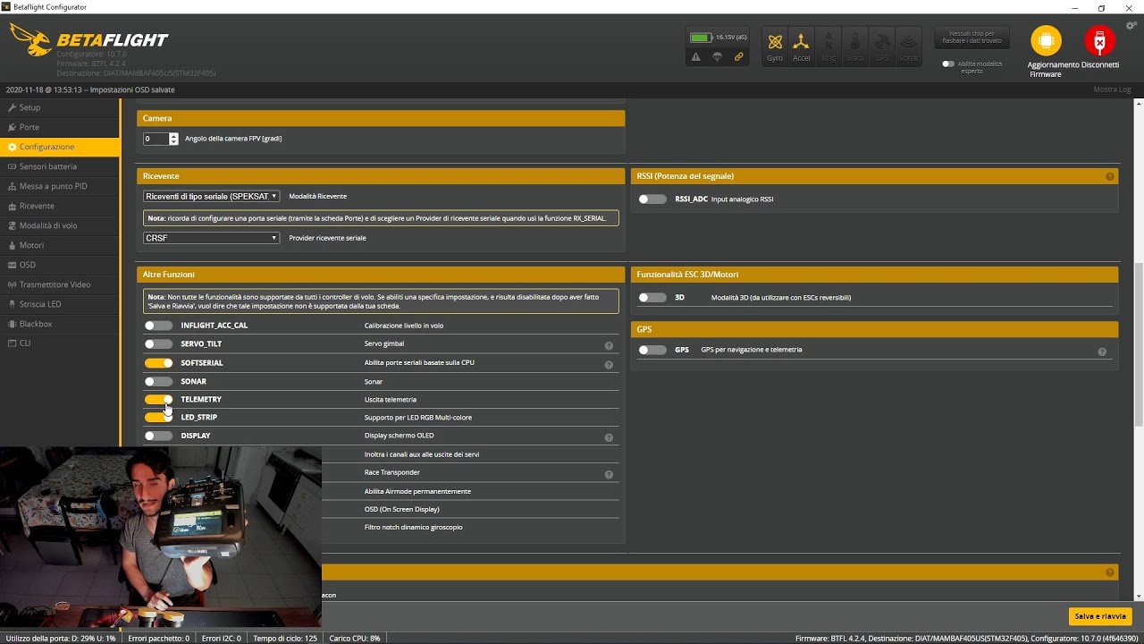 Configurare un drone su Betaflight | Tutorial di base sull'uso del configuratore per droni fpv