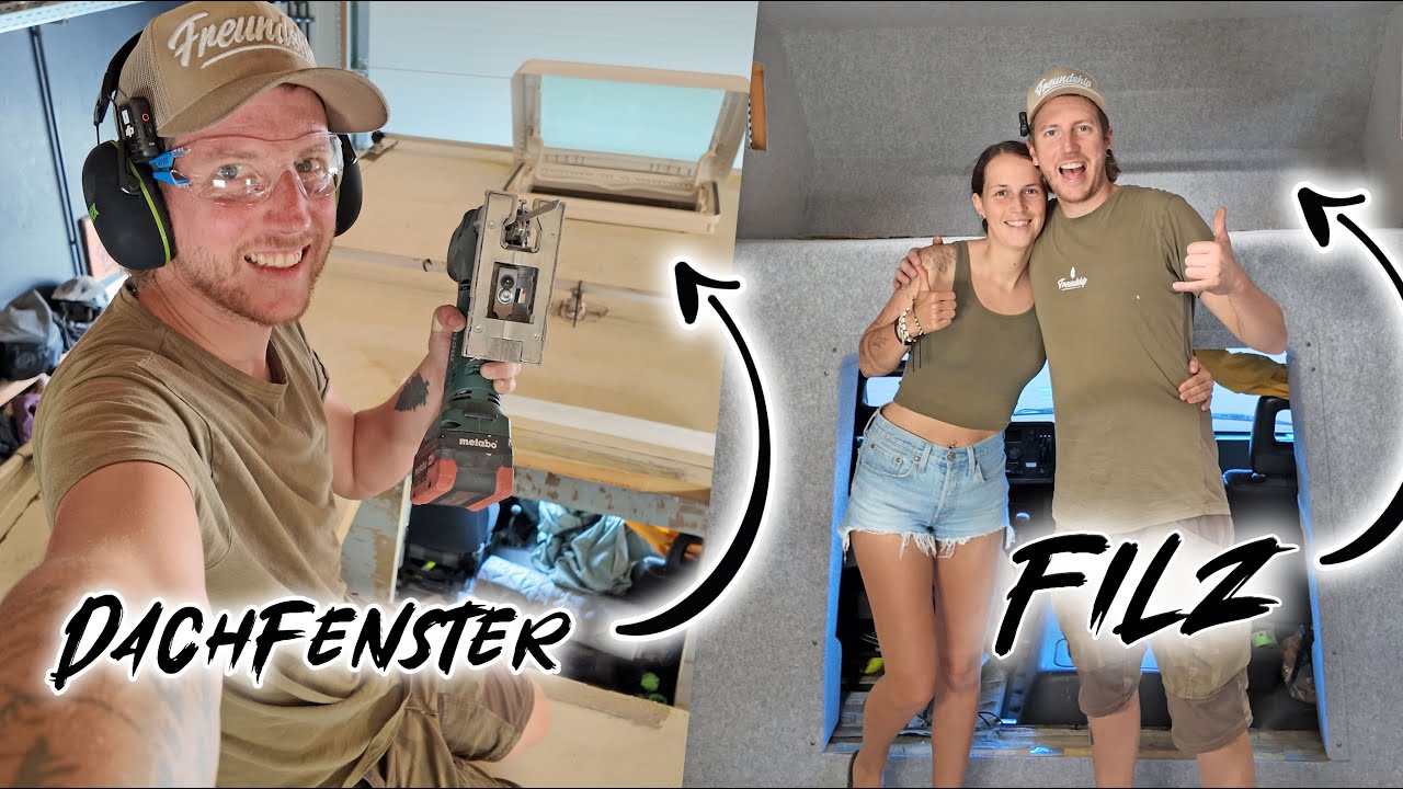 XXL Dachfenster einbauen  & Innenraum filzen // VW LT 40 Clou 570 Familycamper