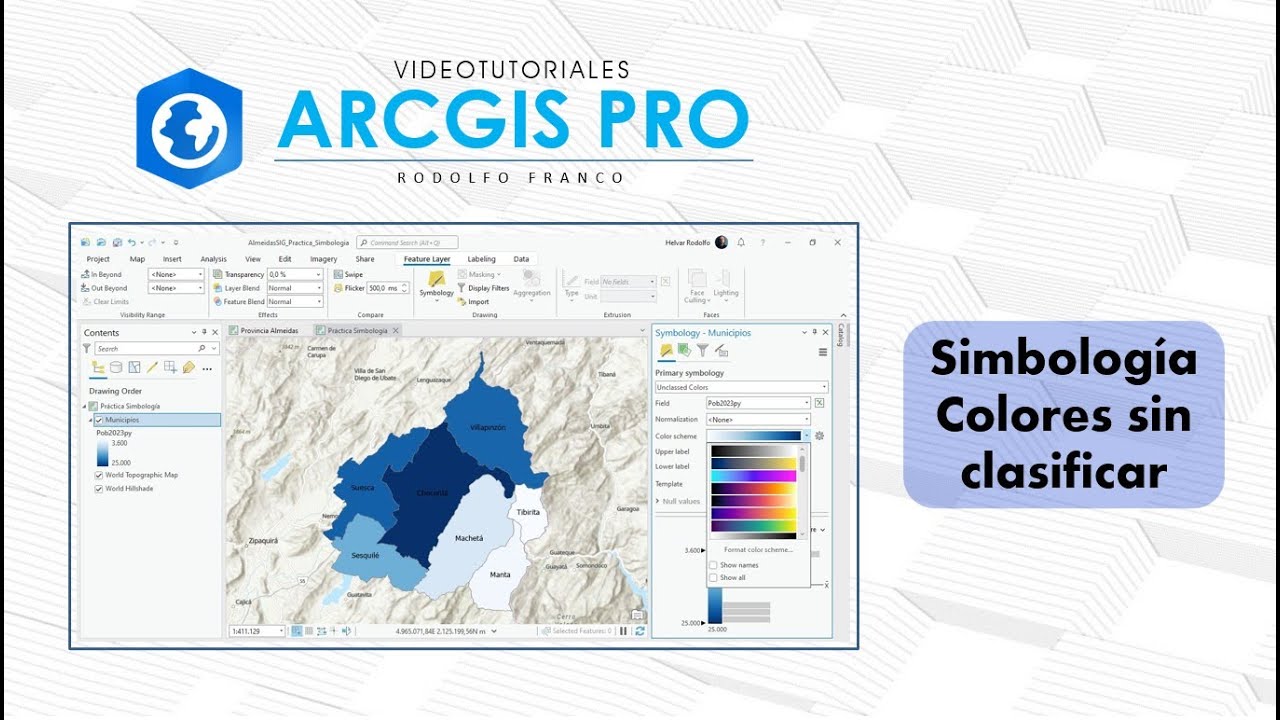 ArcGis Pro - Simbología Colores sin clasificar
