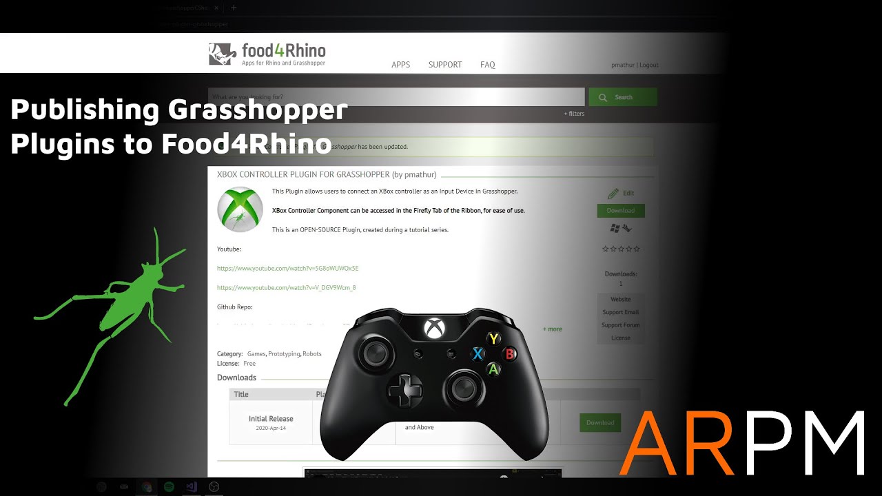 Publishing Grasshopper Plugins to Food4Rhino.com | Grasshopper Tutorial? | ARPM Design and Research