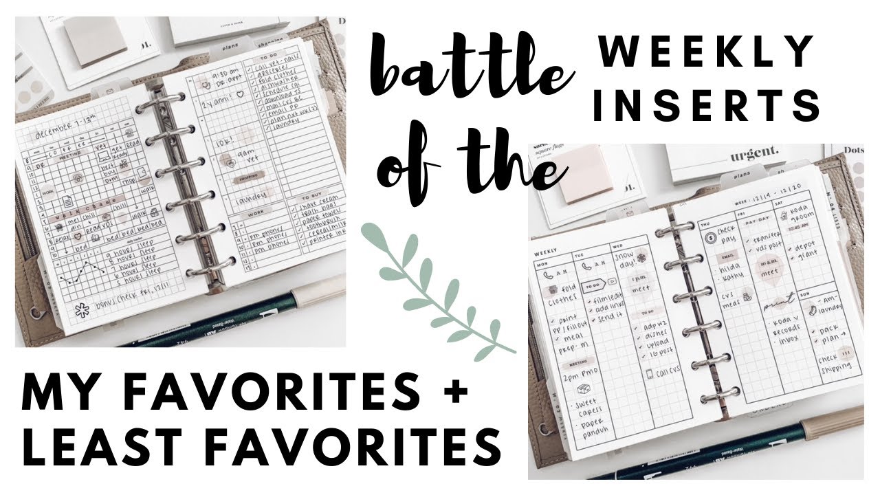 WEEKLY INSERTS: My Favorites & Least Favorites
