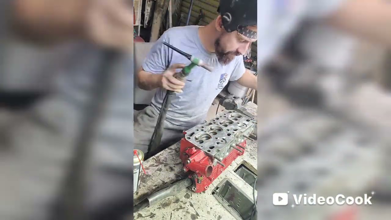 Hoje  fomos de cabeçote fiasa recuperação Galeria de água solda tig alumínio 🚀 #fiasa