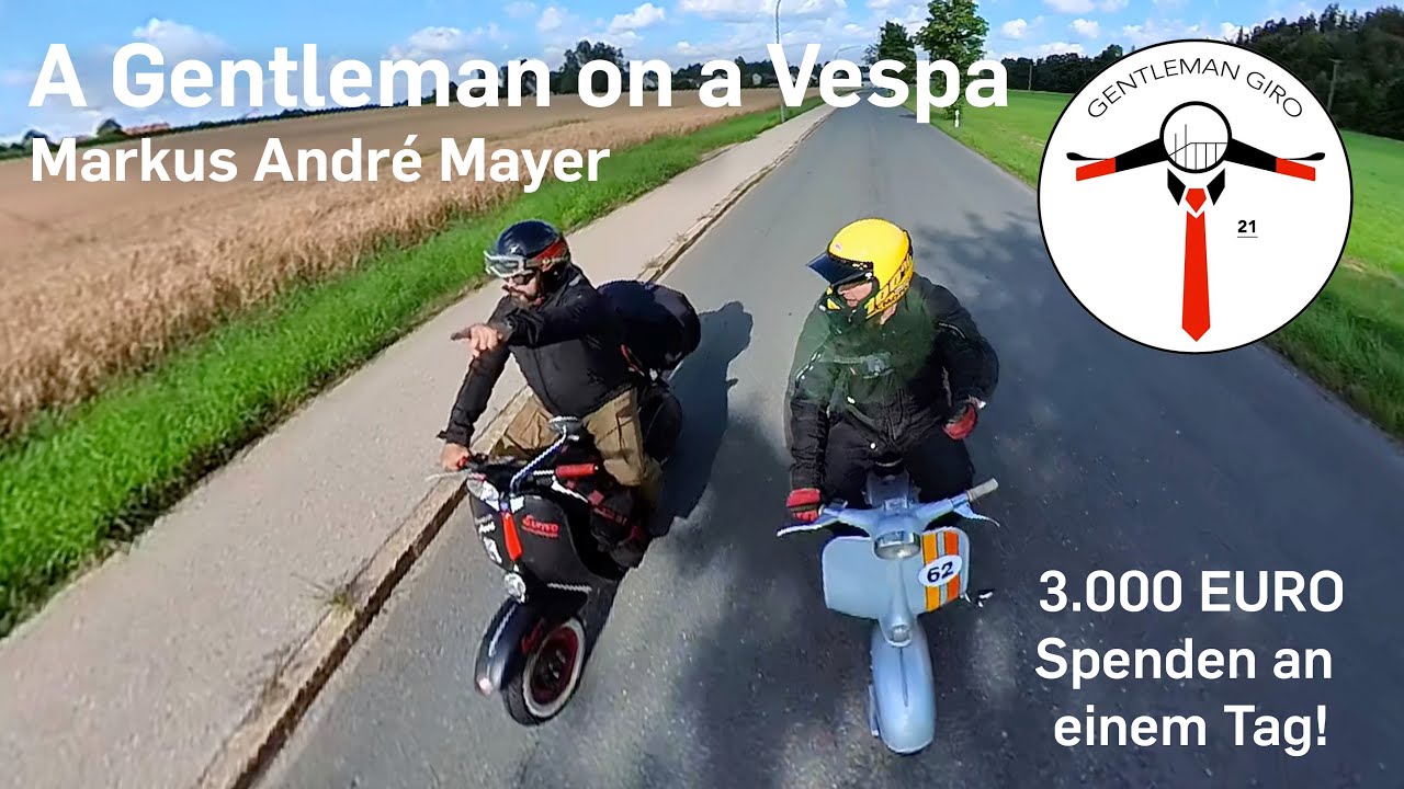 Vespa Gentleman Giro Markus Mayer Vespa Spenden-Fahrt f&uuml;r krebskranke Kinder