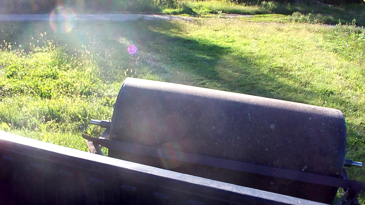 DIY Food Plot Land Roller/Lawn Roller in action.