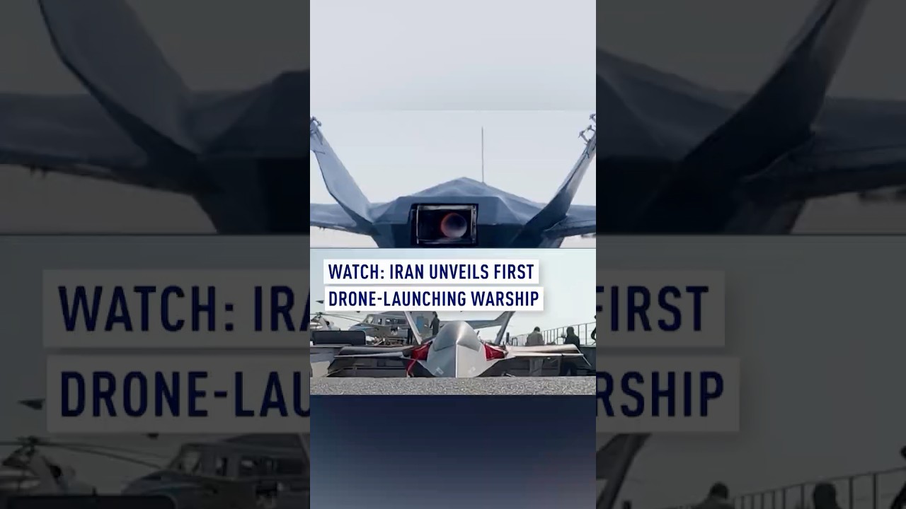 Watch: Iran Unveils First Drone-Launching Warship