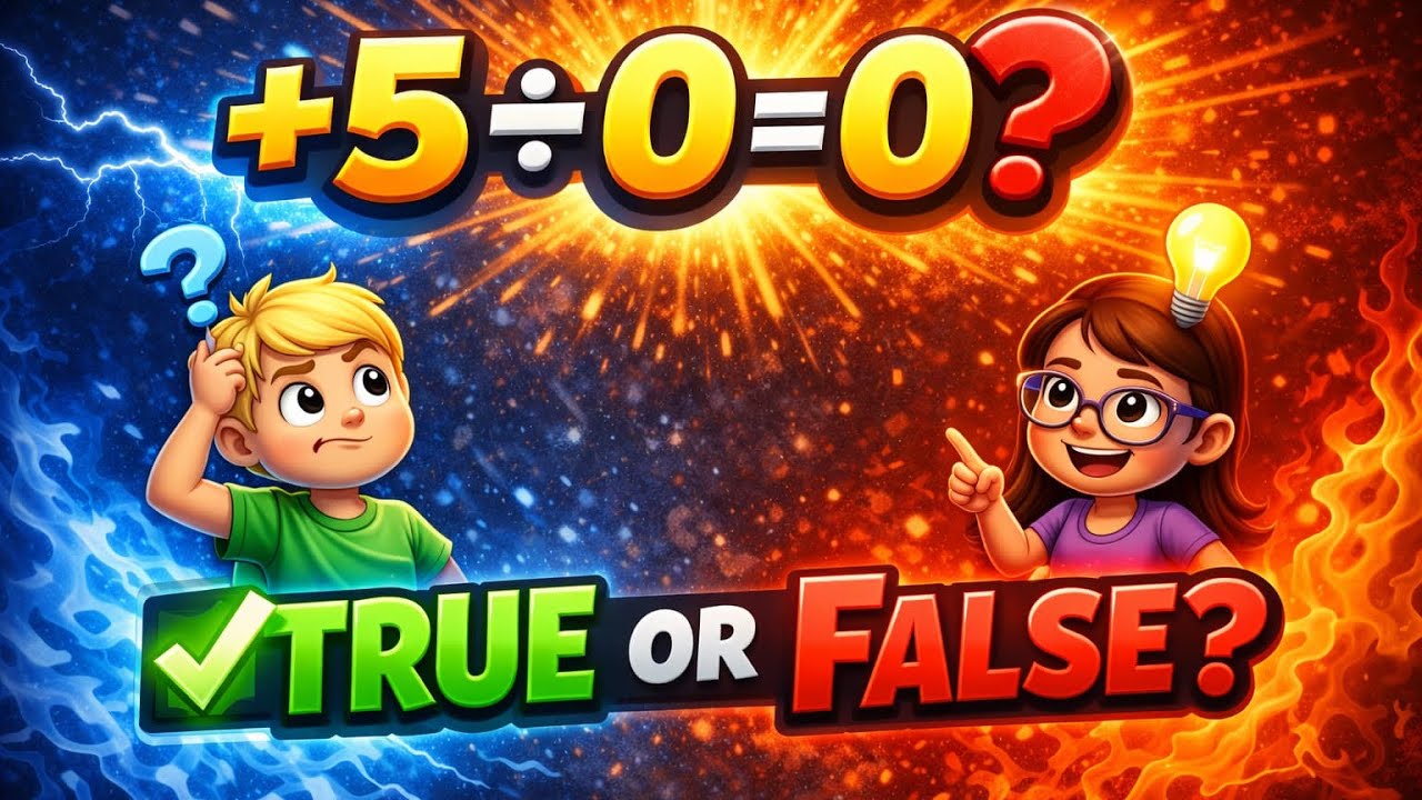 99% Get This Wrong! True or False Math Test ! +5 ÷ 0 = 0? 🤯 True or False! #viral #maths #foryou 
