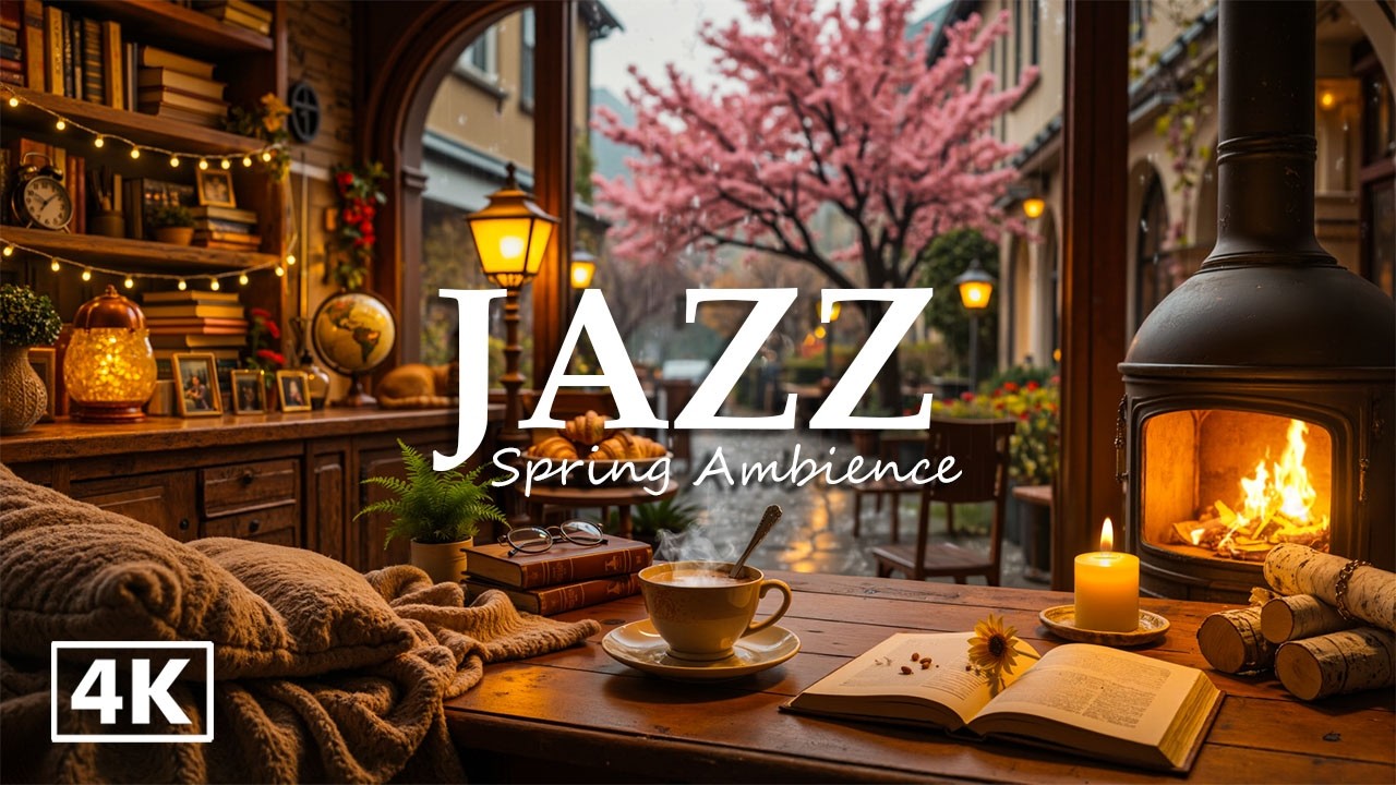 Quiet Rain Outside, Warm Coffee Inside | Soothing Coffee Shop Jazz for Sleep & Relax