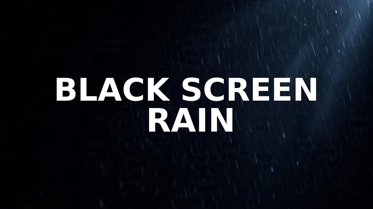 🌧️ Lluvia Realista Pantalla Negra 🌑 Dormir Profundamente