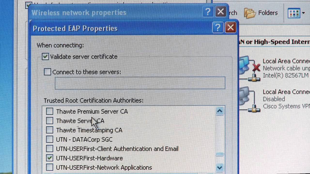 Configuring XP to UNSW Uniwide Wireless Network