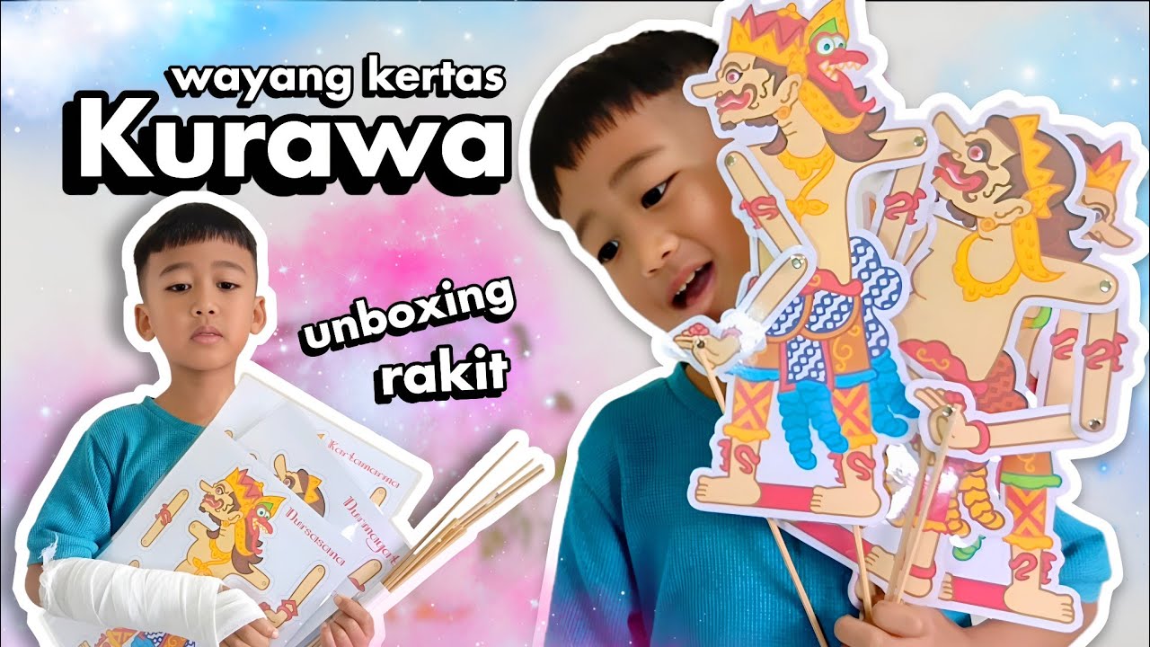 Unboxing & Cara Membuat Wayang Kurawa Dari Kertas! TAYO Bikin Duryodana & Rakit Dursasana DIY Mudah