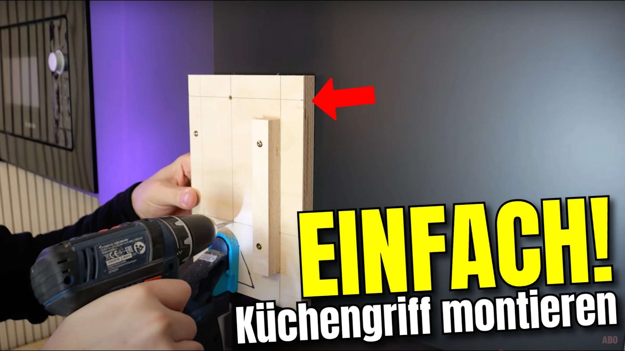 Küchengriff anbringen OHNE teure Schablone 👉🏻 MACH DAS!