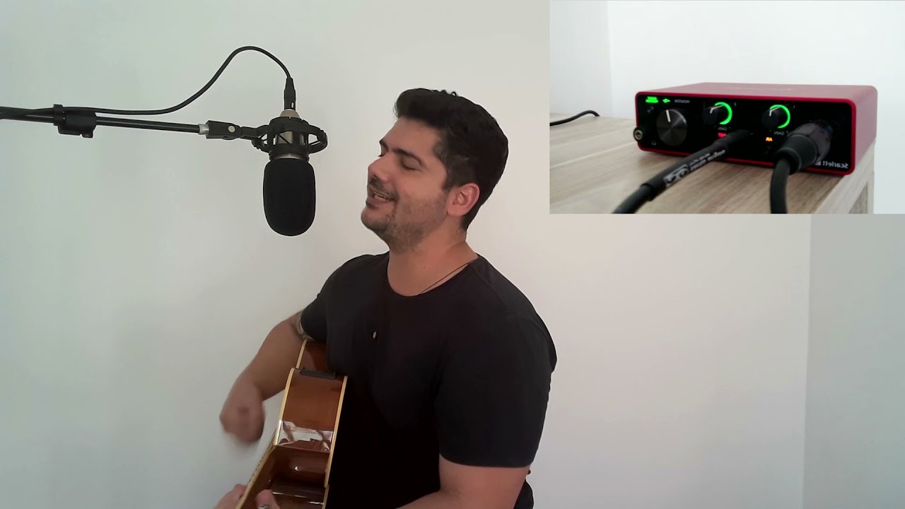 Focusrite Scarlett Solo 3rd GEN - teste voz e viol&atilde;o